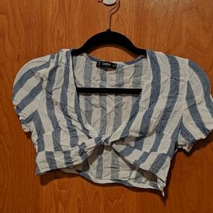 SHEIN Stripe Crop Top